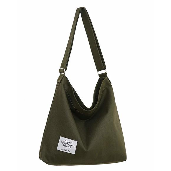 Retro Large Size Canvas Shoulder Bag Hobo Crossbody Handbag Casual C ^-^ - Picture 1 of 6